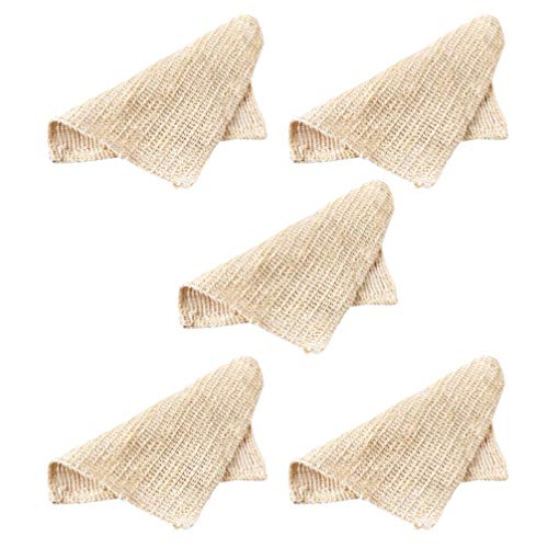 Cabilock 5 Unidades Toalha De Limpeza De Linho De Algodão Toalha De Rosto Bucha Pano De Banho De Mas