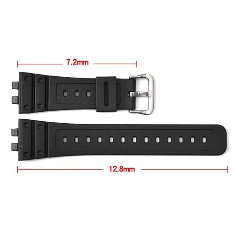 Bracelet de remplacement étanche en caoutchouc noir durable - 2