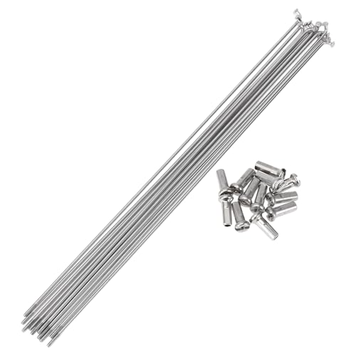 A ABSOPRO 12 Set 14G Bicycle Spokes 241mm Bike Wheel Spokes 304 Stainless Steel Silver Tone