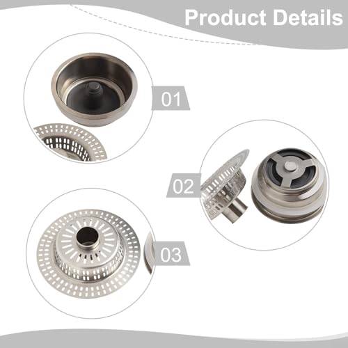 Colador para fregadero de cocina de acero inoxidable miniatura 6