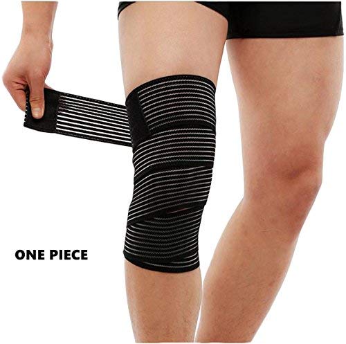jadedragon Best Knee Wrap Knee Support, Knee Brace Compression Sleeve -for Bodybuilding, Weightlifting, Crossfit，Squats and Power Lifting-for Men & Women 2 Piece (Black)
