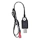 Tbest revell ladekabel, Ladekabel für Ferngesteuertes Auto, Autos, USB-Ladekabel für 1573 Elektrisches Spielzeug, Ferngesteuertes Legierungs-Technikauto-Fahrzeug (Black)