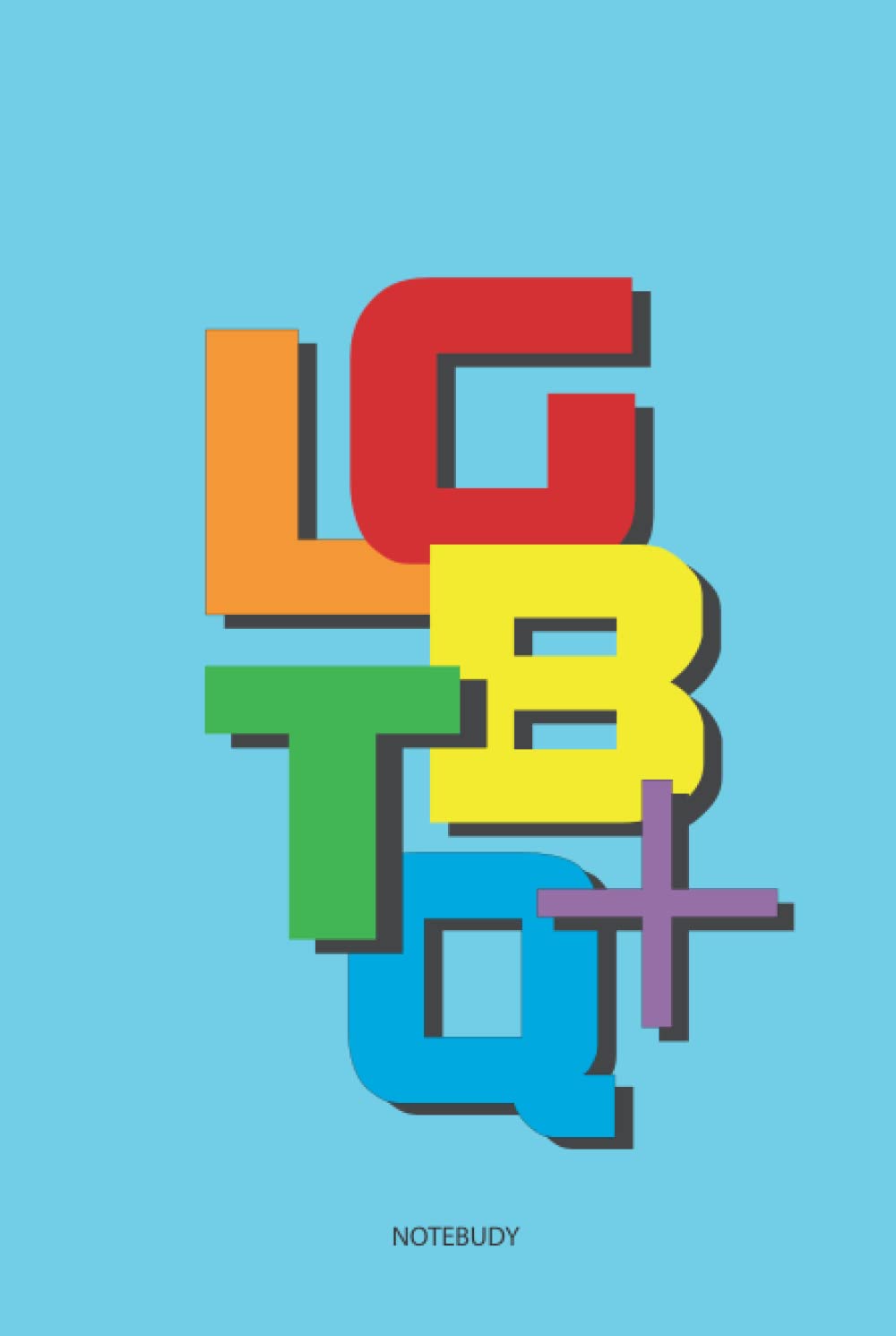 Carnet LGBT bleu ligné format A5 pour écrire au quotidien