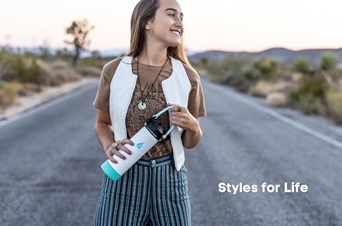 Image of HYDRO CELL Stainless Steel Insulated Water Bottle with Straw - For Cold & Hot Drinks - Metal Vacuum Flask with Screw Cap and Modern Leakproof Sport Thermos for Adults (White 24oz)