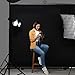 【Wider Style】 RAUBAY 78.7 x 82.7in Large Collapsible Black Backdrop Screen Portable Retractable Panel Photo Background with Stand for Video Conference, Photographic Studio, Streaming