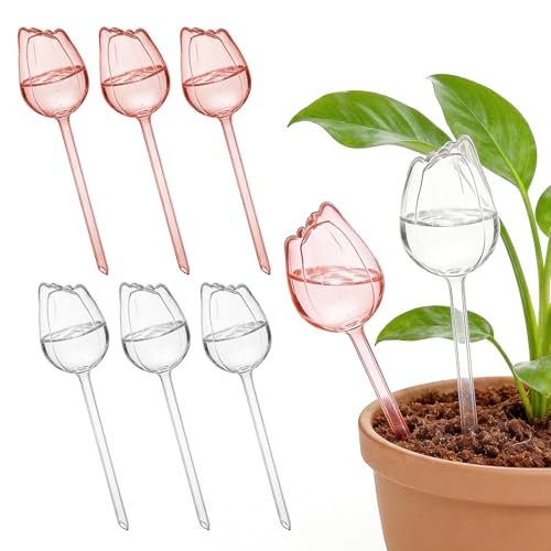 6Pcs Plant Watering Globes - Self Watering System for Plants Indoor Outdoor Automatic Plant Waterer for Vacation Care Plants Drip Feeders for Potted Plants Plant Watering Devices for Home Garden