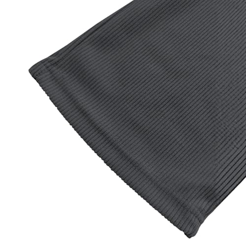 Drynmoc Mens Corduroy Pants Baggy Casual Fashion Loose Fit Pant Wide Leg Straight Sweatpants Elastic Waist Drawstring Trouser Grey - image 5