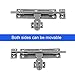 LDEXIN 2 Pcs Sliding Bolt Latch Lock, 7 Inch Heavy Duty Barrel Bolt with Padlock Hole, Stainless Steel Thicken Slide Door Latch