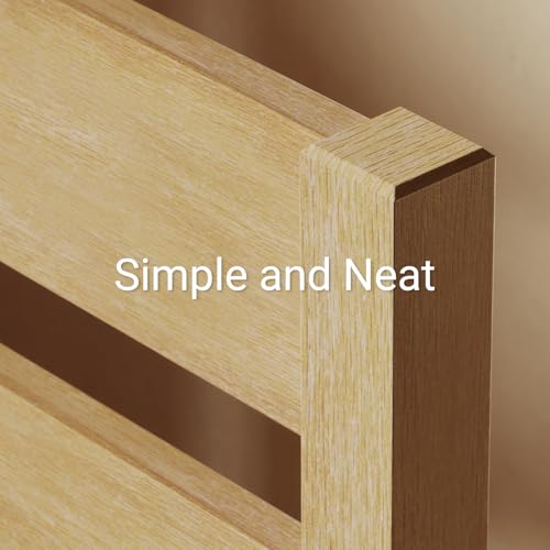 Image of LIFEMENT Queen Bed Frame with Headboard Classic Wood Platform, Noise Free, Under Bed Storage, No Box Spring Needed, Easy Assembly, Natural