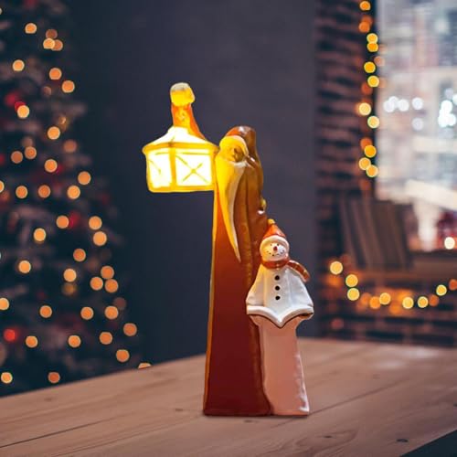 Statue de Père Noël en résine de qualité supérieure avec LED - 5