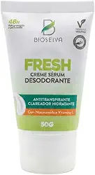Creme Sérum Desodorante BioSeiva Fresh 50g | Antitranspirante Clareador Hidratante 48h Proteção