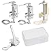 TANCUDER 4 PCS Pied-de-Biche Machine à Coudre et Boîte de Rangement Pied Presseur Broderie pour Machine à Coudre en Métal Pied Fronceur Universel pour Singer Brother Janome Kenmore