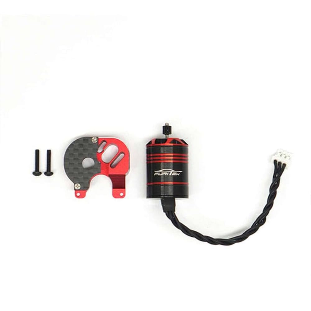 FURITEK Cedar Inrunner Brushless Motor with 11T Steel Pinion and CNC Motor Mount Combo for SCX24, Compatible with Furitek Python ESC for RC Cars, RC Trucks & Crawlers (HELIDIRECT)