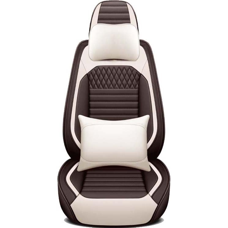 Couvre-siège auto en cuir PU Luxury pour Toyota Corolla Zhi Xuan noir marron