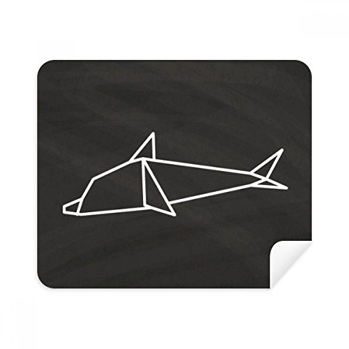 Origa Dolphin Geometric Shape Cleaning Cloth Screen Cleaner 2pcs Suede Fabric