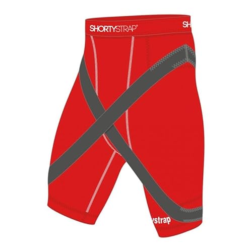 Shortystrap - Short de Compression - Pubalgies & Adducteurs - Rouge (XS)