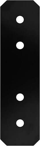 heneng 4 placas planas reparadoras para postes de 4 x 4, 11-1/4 x 3 pulgadas, soporte de fijación de reparación de conector de madera, calibre 12