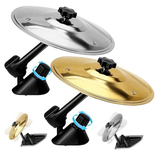 2 piezas Mini Platillo, Mini Drum Clip, Mini tambores y platillos, Se colocan en las rejillas de ventilación y vibran al ritmo de la música. Ideal para animar los atascos y viajes aburridos