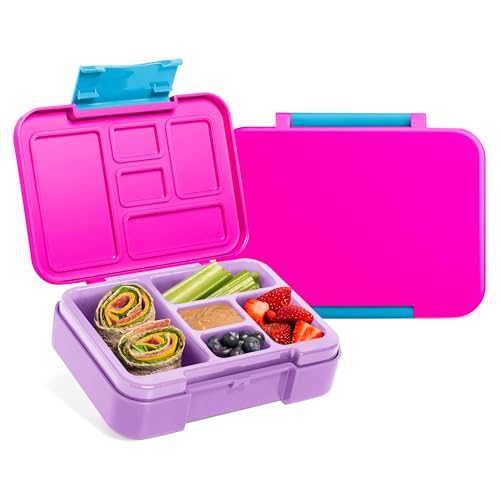 Image of Simple Modern Bento Lunch Box for Kids | BPA Free, Leakproof, Dishwasher Safe | Lunch Container for Girls and Boys, Toddlers | Porter Collection | 5 Compartments | 80s Mix