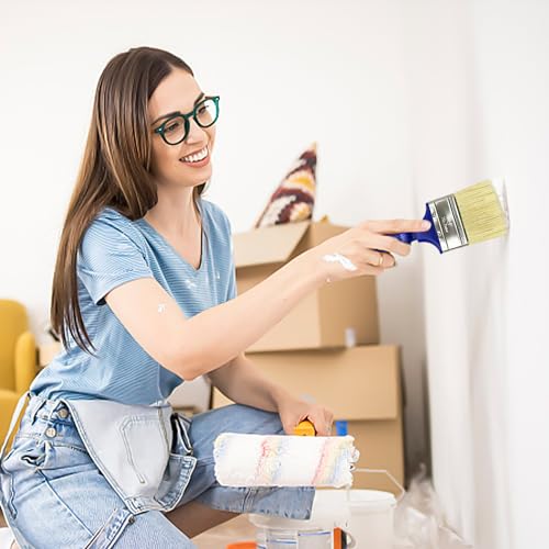 3-Teiliger Pinsel, Verstellbarer Pinsel, Verlängerungspinsel, Mehrwinkelborsten, Malwerkzeug, Hauspinsel Zum Streichen Von Wänden, Decken Blau