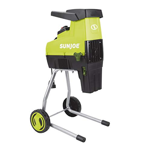 Sun Joe CJ603E 15-Amp 1.7-Inch Cutting Diameter Electric Silent Wood Chipper/Shredder, green