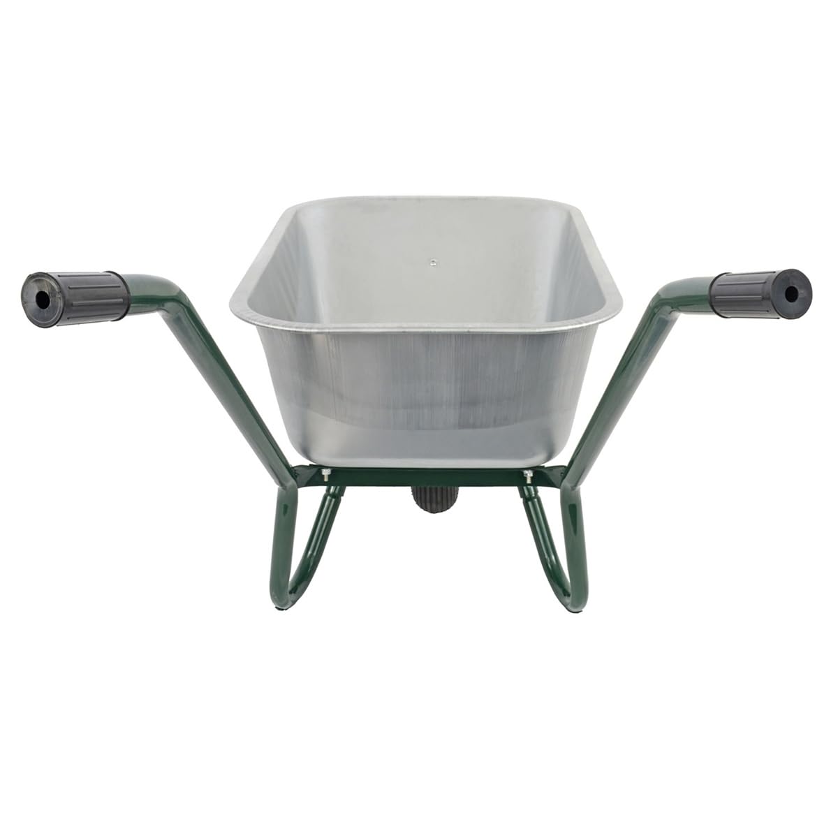 Matrix Schubkarre Profi 100l Liter 250 kg mit zusätzlichem Bodenblech Luftrad Schubkarren groß Garten Scheibtruhe Bauschubkarre | Mulde verzinkt | Metall Felge mit Kugellager | Farbe grün