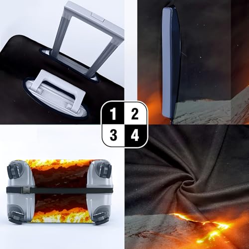 Travel Luggage Cover Suitcase Protector Scratch-Resistant Fit Not Included Suitcase Mount Etna, Italy Eruption M-22-24in4
