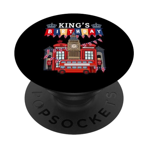 Idea per il compleanno del re per donne e bandiera Union Jack di Londra PopSockets PopGrip Intercambiabile