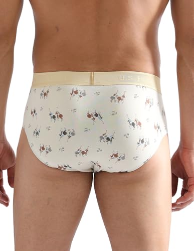 Image of U.S. Polo ASSN. Men PB005 Cotton Modal Printed Premium Underwear Brief -Pack of 1