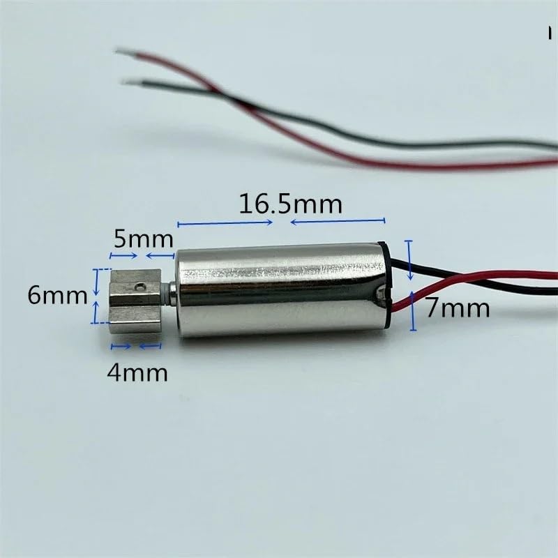 7mm*16mm 7mm Tiny Coreless Vibration Motor DC 3V 3.7V Cylindrical Vibrating Vibrator Motor Eccentric Wheel DIY Toy Massager