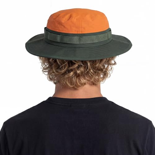 Image of Color-Blocked Fisherman Style Sun Hat for Outdoor Camping, Surfing & Vacations - Wide Brim, UV Protective, Anti-Slip