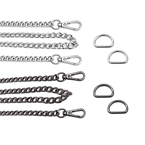 Hazrcvr 2 Pezzi Catena Borsa con Fibbie Nero