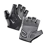 KACCDE 1 par de guantes de ciclismo con acolchado de silicona gruesa que protege el sol, guantes de ciclismo transpirables