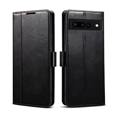 Taneny Case for Google Pixel 7 Pro,Luxury PU Leather Wallet Case with RFID Blocking Card Holder Kickstand Magnetic Closure Flip Protective Shockproof Case Cover for Google Pixel 7 Pro (Black)