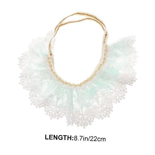 Collar de encaje para gatos DOITOOL con perlas de acabado premium 3