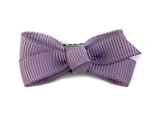 Baby Wisp Infant Mini Latch Clip Grosgrain Boutique Hair Bows Baby Girls Newborn (Dusky Mauve)