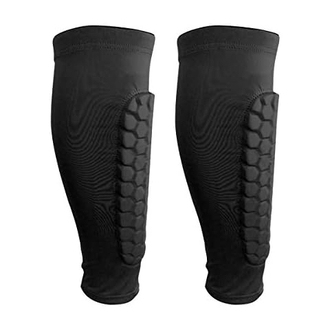 OhhGo 2pcs Calf Protective Sleeve Professional Crashproof Shin Guards for Soccer Basketball Cycling Climbing Cover