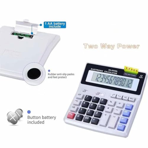 Podokas GREY CALCULATOR 02 Desk Calculator Large 12 Digit Display thumb #1