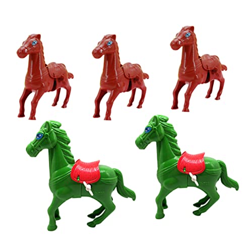 Gogogmee 5 Piezas Caballitos de Juguete Mecánico de Plástico Saltarines Cuerda Juguetes Ecológicos para Pilas Estimulan Coordinación Imaginación Color Aleatorio Color Aleatorio