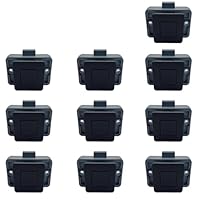 MTSmart RV Metall Druckknopf Schrank Schlösser, Quadratischer RV Schrank Schlösser für Wohnmobile, Wohnwagen, Boote, Yachten, Marine,Wohnmobile Schrank Schlösser Schlüssellose (Schwarz 10PC)
