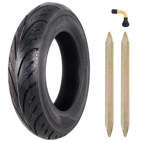 3.50-10 Scooter Tire 10 Inch Electric Tubeless Tire Suitable for Front and Rear Replacement Tire Thicken Wear-Resistant Anti Slip Explosion-Proof