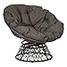 OSP Home Furnishings Wicker Papasan Chair with 360-Degree Swivel