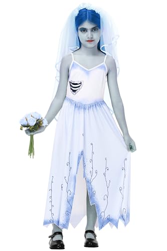 Vestido de Novia Zombi Azul para Niñas 3-14 Años miniatura 1