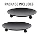 Black Iron Plate Candle Holder, Decorative Iron Pillar Candle Plate, Set of 2, 4.37 inches D x 0.78 inches H, Pedestal Candle Stand for LED & Wax Candles, Incense Cones, Spa, Weddings (2 pcs)