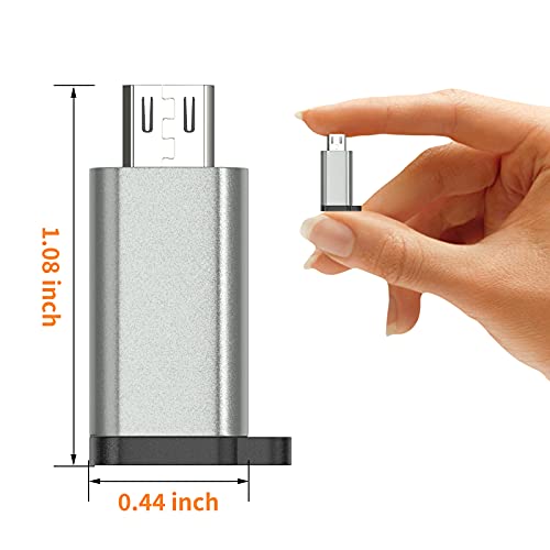Usb-C To Micro Usb Adapter, 3-Pack Usb Type C Female To Micro Usb Male Converter Usb C To Micro B 2.0 Charge & Data Sync Compatible With Samsung Galaxy S7 S6 J7 Note 5 Kindle Ps4 And More -Grey #TOP6