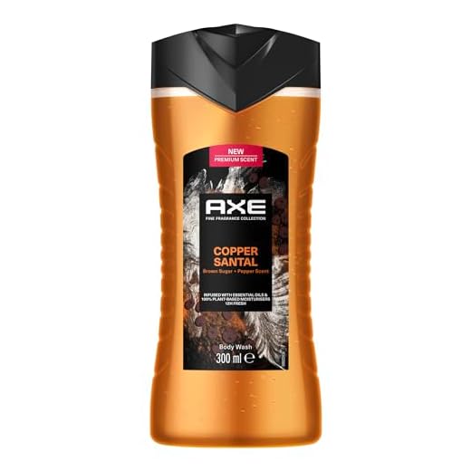 Axe Fine Fragrance Collection - Gel de ducha Copper Santal Premium Body Wash para 12H de frescura de larga duración, aporta un aroma espectacular bajo la ducha, 300 ml