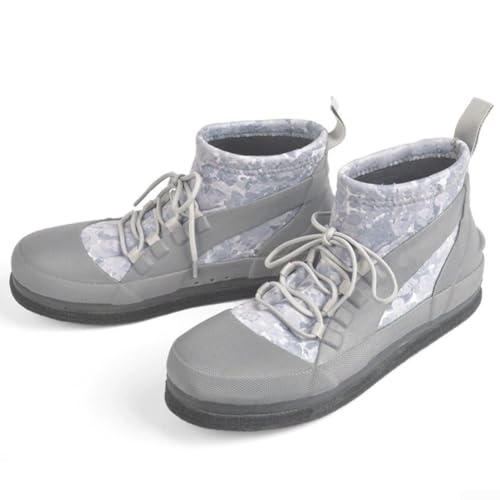 Honseadek Zapatos de velocidad anfibios para pesca al aire libre, zapatos de agua antideslizantes para playa con suela de goma, calzado de neopreno transpirable para hombres y mujeres