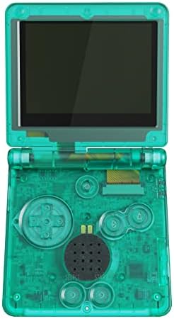 IPS Ready Upgraded eXtremeRate Emerald Green Custom Replacement Housing Shell for Gameboy Advance SP GBA SP – Compatible with Both IPS & Standard LCD – Console & Screen NOT Included - 3