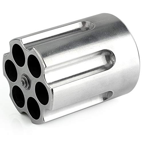 Barbuzzo Gun Cylinder Pen Holder & Paper Weight, Silver- Lock & Load Your Favorite Pens and Pencils at your Office Desk - The Perfect Office Accessory & Gift - Made Out of Heavy Duty Cast Aluminum - Thumbnail 5