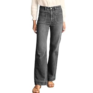 Astylish Womens Wide Leg Jeans High Waisted Stretchy Straight Leg Jeans Loose Trendy Denim Pants with Pocket